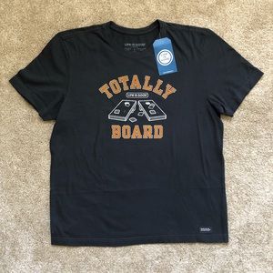 Life is good T-shirt, Mens Large, Jet Black